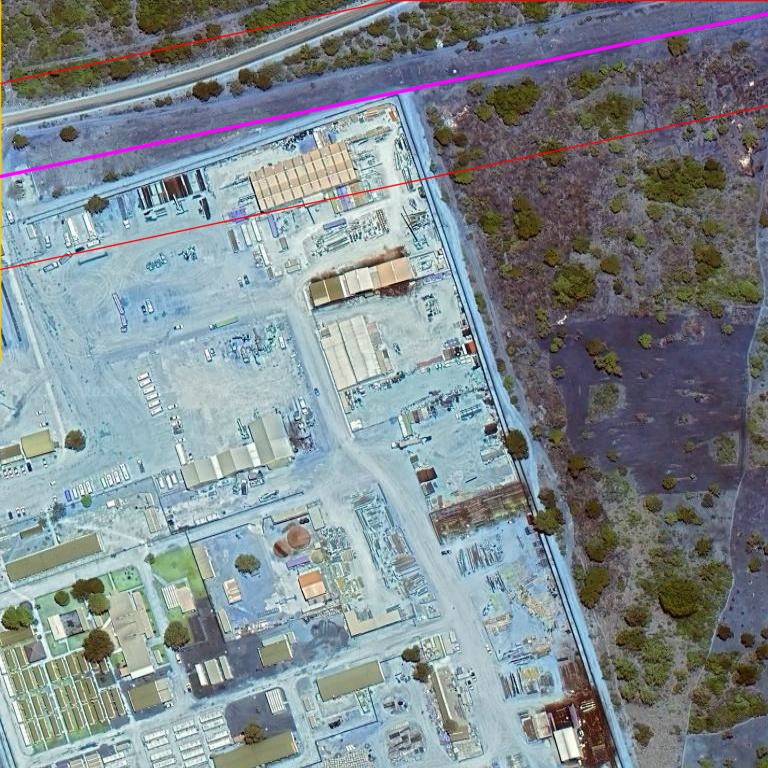 Industrial compound detected within pipeline corridor buffer zone